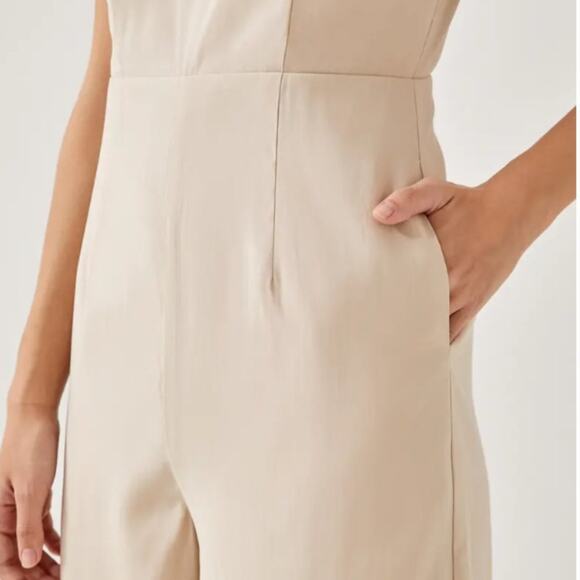 Love Bonito Beige Adriena Padded Strappy Back Jumpsuit - Picture 7 of 16